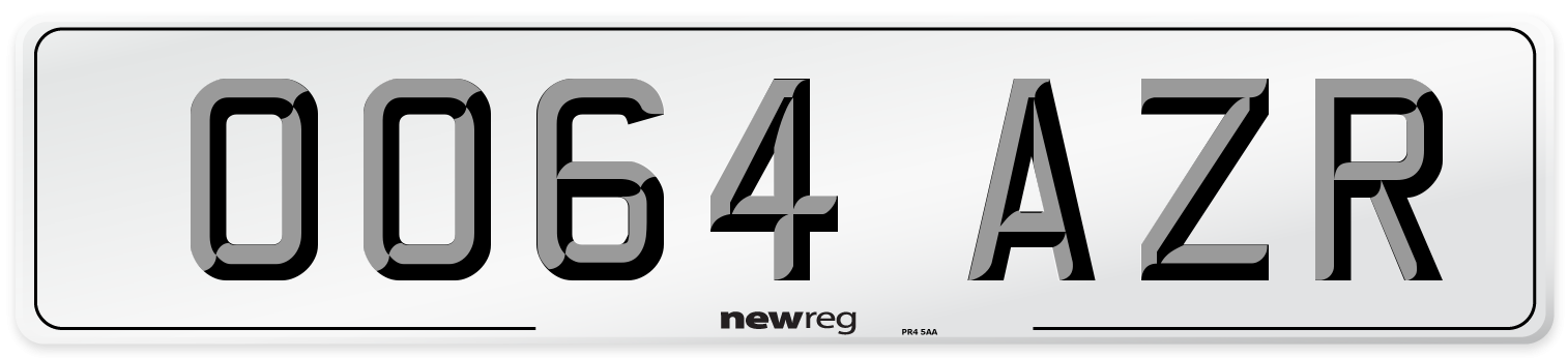 OO64 AZR Number Plate from New Reg